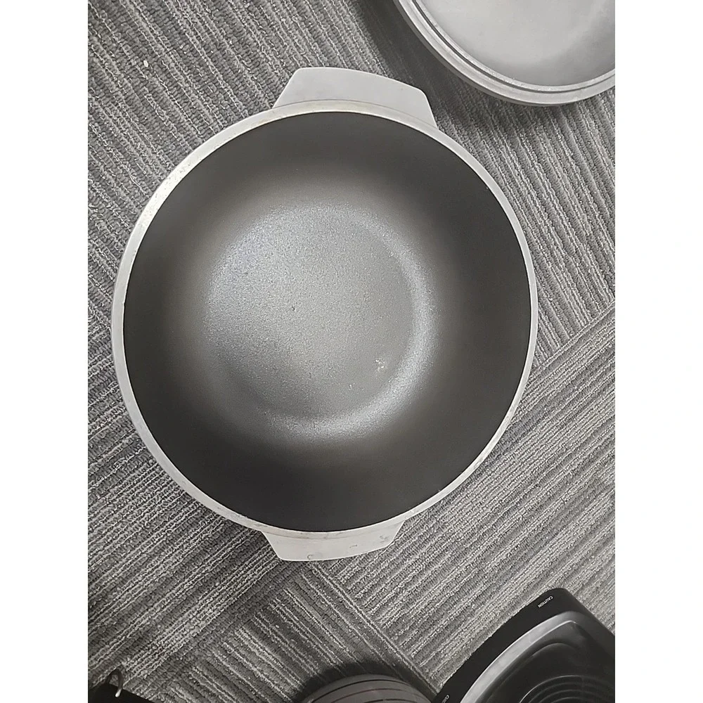 Vintage Regal Ware Cast Aluminum Pot Retro Grey Striped Pot: 4